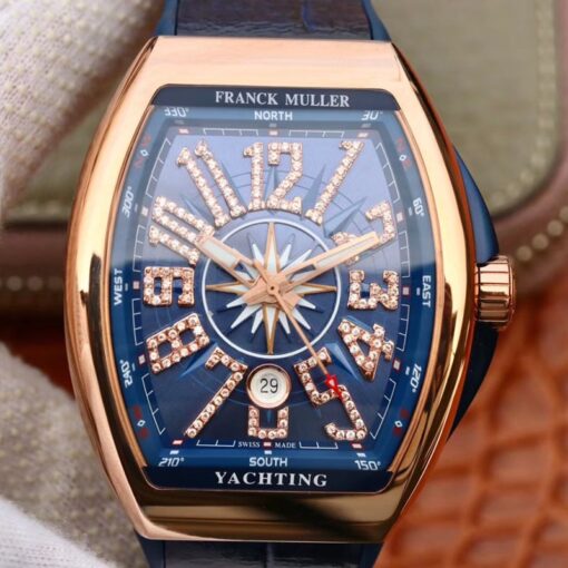 Franck Muller Vanguard V45 25th Anniversary Blue Dial Replica Watch - UK Replica