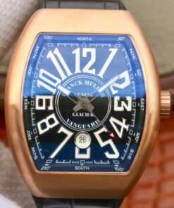 Franck Muller Vanguard V45-02 18K Rose Gold Black Dial Replica Watch - UK Replica