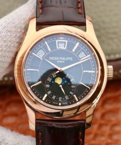 Patek Philippe Annual Calendar 5205G-001 KM Factory Black Dial Replica Watch - UK Replica