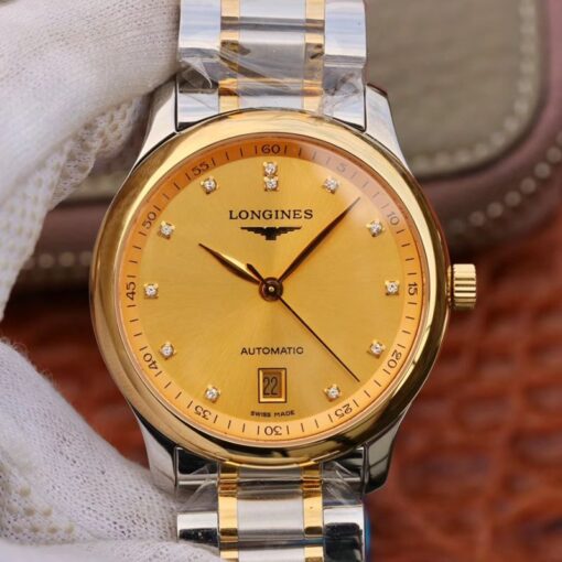 Longines Master Collections L2.628.5.37.7 KY Factory Gold Dial Replica Watch - UK Replica