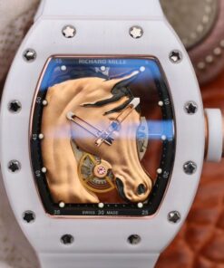 Richard Mille Polo Club Saint Tropez RM52-02 KV Factory Gold Horse Head Skeleton Dial Replica Watch - UK Replica