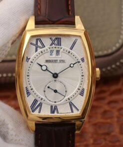 Breguet Heritage Big Date 5410BR/12/9 18K Yellow Gold Silver Dial Replica Watch - UK Replica