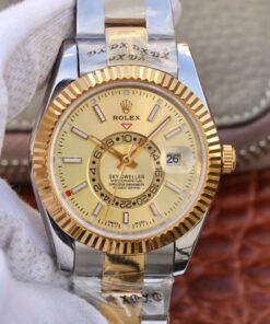 Rolex SKY-DWELLER 326938-72418 Gold Dial Replica Watch - UK Replica