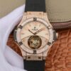 Hublot Classic Fusion Rose Gold Tourbillon White Enamel Dial Replica Watch - UK Replica