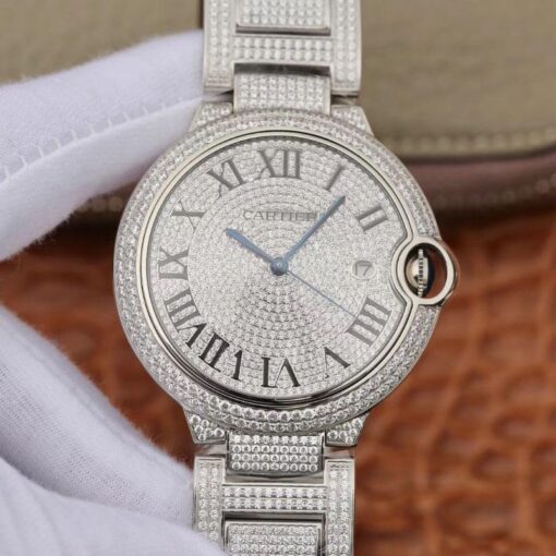 Ballon Bleu De Cartier WE9009Z3 42mm TW Factory Silver Diamond Dial Replica Watch - UK Replica