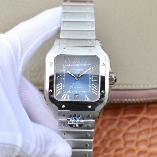 Cartier De Santos WSSA0013 BV Factory Blue Dial Replica Watch - UK Replica