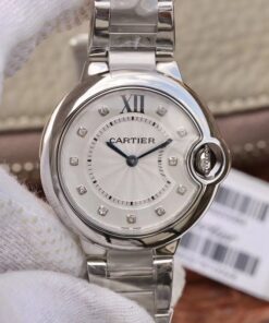 Ballon Bleu De Cartier 33mm V6 Factory White Dial Replica Watch - UK Replica