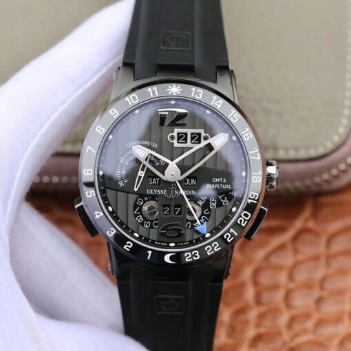 Ulysse Nardin El Toro 322-00-3 All Working GMT Calendar Grey Dial Replica Watch - UK Replica