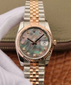 Rolex Datejust 36mm GM Factory Grey Mother-Of-Pearl Dial Replica Watch - UK Replica