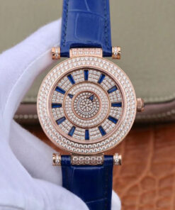 Franck Muller Double Mystery D 3R CD 42 Rose Gold Diamond Dial Replica Watch - UK Replica