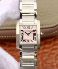 Cartier Tank Francaise Ladies W51028Q3 Pink Dial Replica Watch - UK Replica