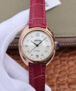 Cle De Cartier Automatic 35mm WJCL0032 18K Rose Gold Silver-gray Dial Replica Watch - UK Replica