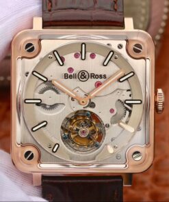 Bell & Ross BR-X2 Tourbillon 18K Rose Gold Stainless Steel Brushed Dial Replica Watch - UK Replica