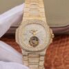 Patek Philippe Nautilus Jumbo 5711 Tourbillon R8 Factory 18K Yellow Gold Diamond Dial Replica Watch - UK Replica