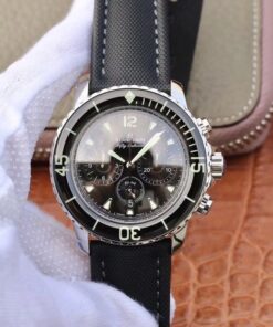 Blancpain Fifty Fathoms 5085F-1130-52 OM Factory Black Nylon Strap Black Dial Replica Watch - UK Replica