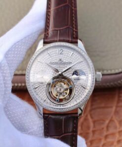 Jaeger-LeCoultre Master Complication Functions Tourbillon White Gold Diamonds Dial Replica Watch - UK Replica