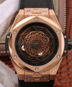 Hublot Big Bang Sang Bleu King Gold 415.OX.1118.VR.MXM17 TMF Factory Black Dial Replica Watch - UK Replica