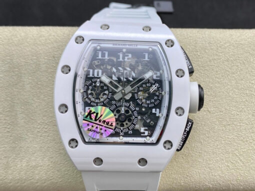 Richard Mille RM011-FM KV Factory White Ceramic Skeleton Dial Replica Watch - UK Replica