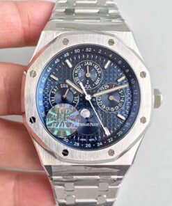 Audemars Piguet Royal Oak Perpetual Calendar 26574ST.OO.1220ST.02 JF Factory Blue Dial Replica Watch - UK Replica