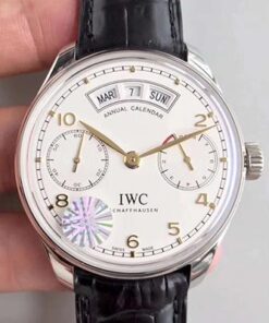 IWC Portugieser Annual Calendar IW503501 YL Factory White Dial Replica Watch - UK Replica