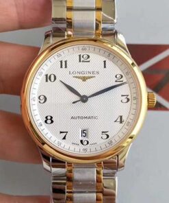 Longines Master Collection KZ Factory White Textured Dial Replica Watch- UK Replica