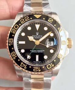 Rolex GMT-Master II 116713LN Noob Factory V9 Rose Gold Bezel Replica Watch - UK Replica