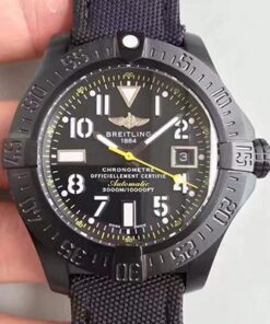 Breitling Avenger Seawolf Blacksteel Code Yellow M17330B2 GF Factory Black Dial Replica Watch - UK Replica