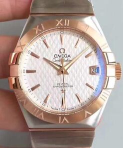 Omega Constellation 123.20.38.21.02.008 38MM 3S Factory White Textured Dial Replica Watch - UK Replica