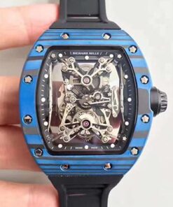 Richard Mille RM50-27-01 NTPT Blue Forged Carbon Skeleton Dial Replica Watch - UK Replica