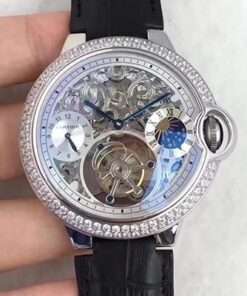 Ballon Bleu De Cartier Tourbillon Silver Dial Replica Watch - UK Replica