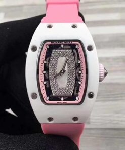 Richard Mille RM07 Ladies Pink Dial with Diamonds Replica Watch - UK Replica