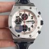 Audemars Piguet Royal Oak Offshore Panda 26170ST.OO.D101CR.02 Black Leather Strap JF Factory V2 White Dial - UK Replica