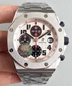 Audemars Piguet Royal Oak Offshore Panda 26170ST.OO.D101CR.02 JF Factory V2 White Dial Replica Watch - UK Replica