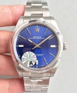 Rolex Oyster Perpetual 39 114300 JF Factory Blue Dial Replica Watch - UK Replica