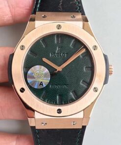 Hublot Classic Fusion Berluti Scritto 511.OX.0500.VR.BER16 JJ Factory V2 Green Dial Replica Watch - UK Replica