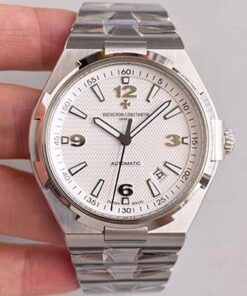 Vacheron Constantin Overseas 47040 Stainless Steel Bracelet JJ Factory White Dial Replica Watch - UK Replica