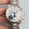 Longines Master Collection Moonphase Chronograph L2.673.4.78.6 JF Factory White Dial Replica Watch - UK Replica
