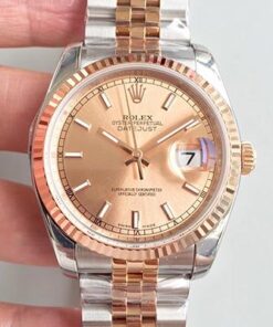 Rolex Datejust 36MM 116234 AR Factory Rose Gold Dial Replica Watch - UK Replica