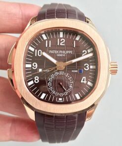 Patek Philippe Aquanaut Travel Time 5164R-001 Rose Gold Chocolate Dial Replica Watch - UK Replica