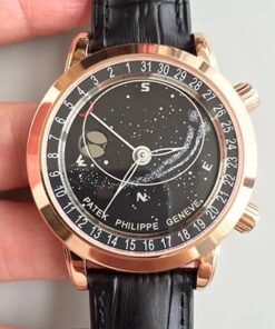 Patek Philippe Grand Complications Sky Moon Celestial 6102R-001 TW Factory Black Dial Replica Watch - UK Replica