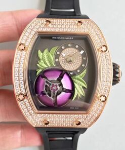 Richard Mille RM19-02 KV Factory Tourbillon Fleur Magnolia Dial Replica Watch - UK Replica