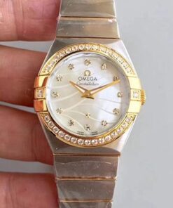 Omega Constellation Ladies 123.25.24.60.55.011 White Mother Of Pearl Dial Replica Watch - UK Replica