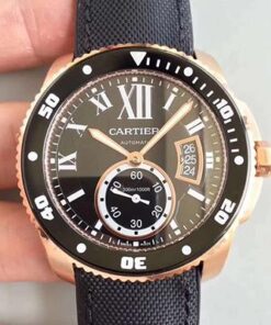 Calibre De Cartier Diver W7100052 42MM JF Factory Black Dial Replica Watch - UK Replica