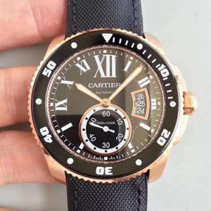 Calibre De Cartier Diver W7100052 42MM JF Factory Black Dial Replica Watch - UK Replica