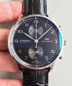 IWC Portugieser Chronograph IW371447 ZF Factory Black Dial Replica Watch - UK Replica