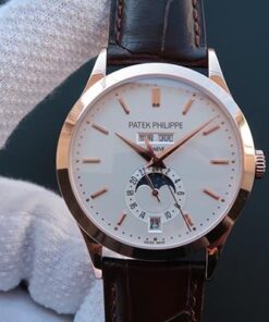 Patek Philippe Complications Annual Calendar 5396G KM Factory 18K Rose Gold White Dial Replica Watch - UK Replica