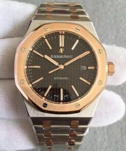 Audemars Piguet Royal Oak 15400 JF Factory Rose Gold Black Dial Replica Watch - UK Replica