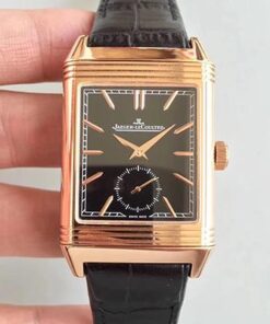 Jaeger-LeCoultre Grande Reverso Q3738420 Rose Gold Black Dial Replica Watch - UK Replica