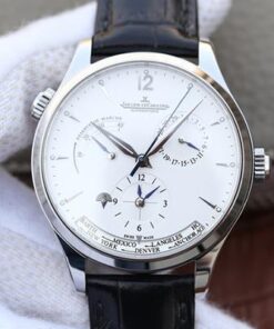 Jaeger-LeCoultre Master Geographic Steel 1428421 Silver Dial Replica Watch - UK Replica