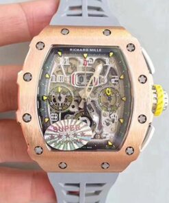 Richard Mille RM011 Felipe Massa Chronograph KV Factory Rose Gold Skeleton Dial Replica Watch - UK Replica